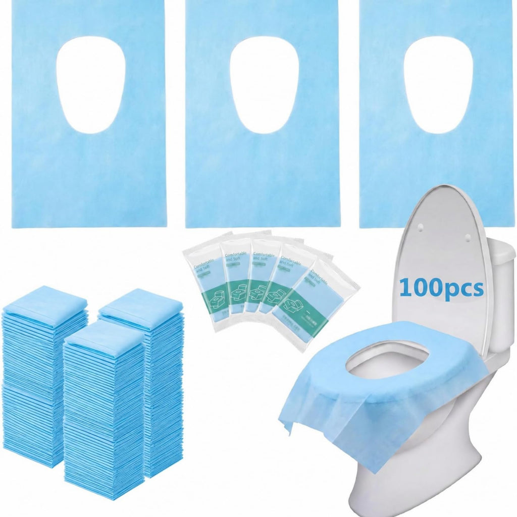 Dunzoom 200 Pack Disposable XL Toilet Seat Covers Individually Wrapped