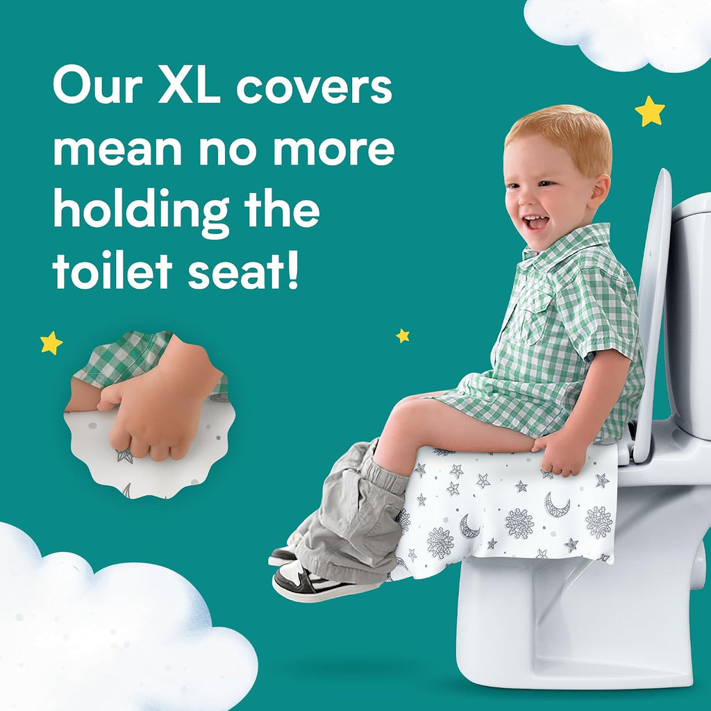 Eli with Love 20 Pack Extra Large Disposable Toilet Seat Cover (Boho) – Toddler Toilet Covers for Full Coverage On Toilet or Potty – Ideal Travel Toilet Seat Covers for Kids and Adults