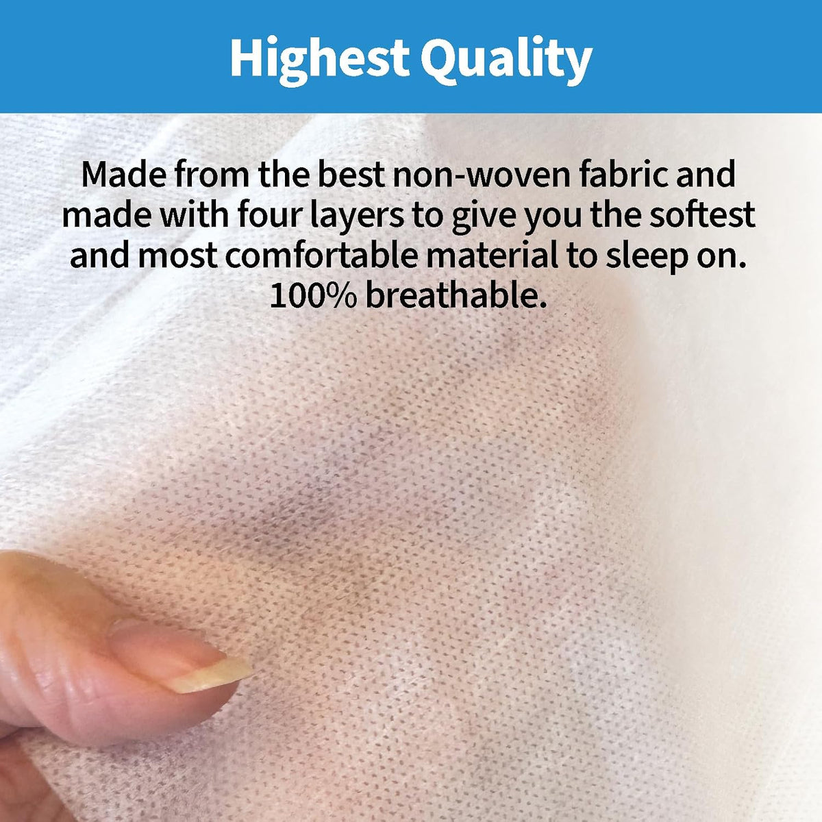 ForPro Premium Disposable Sheet Set, 4-PC King Size Bedding, White