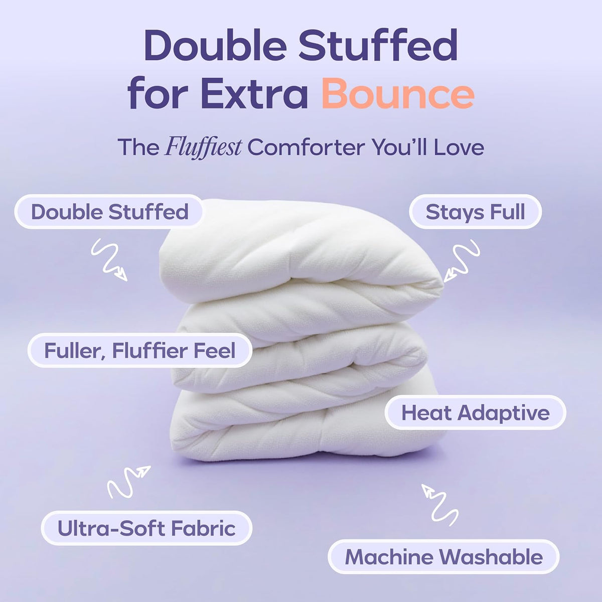 Mellow Marshmellow Comforter Full/Queen, All-Season Temperature Control