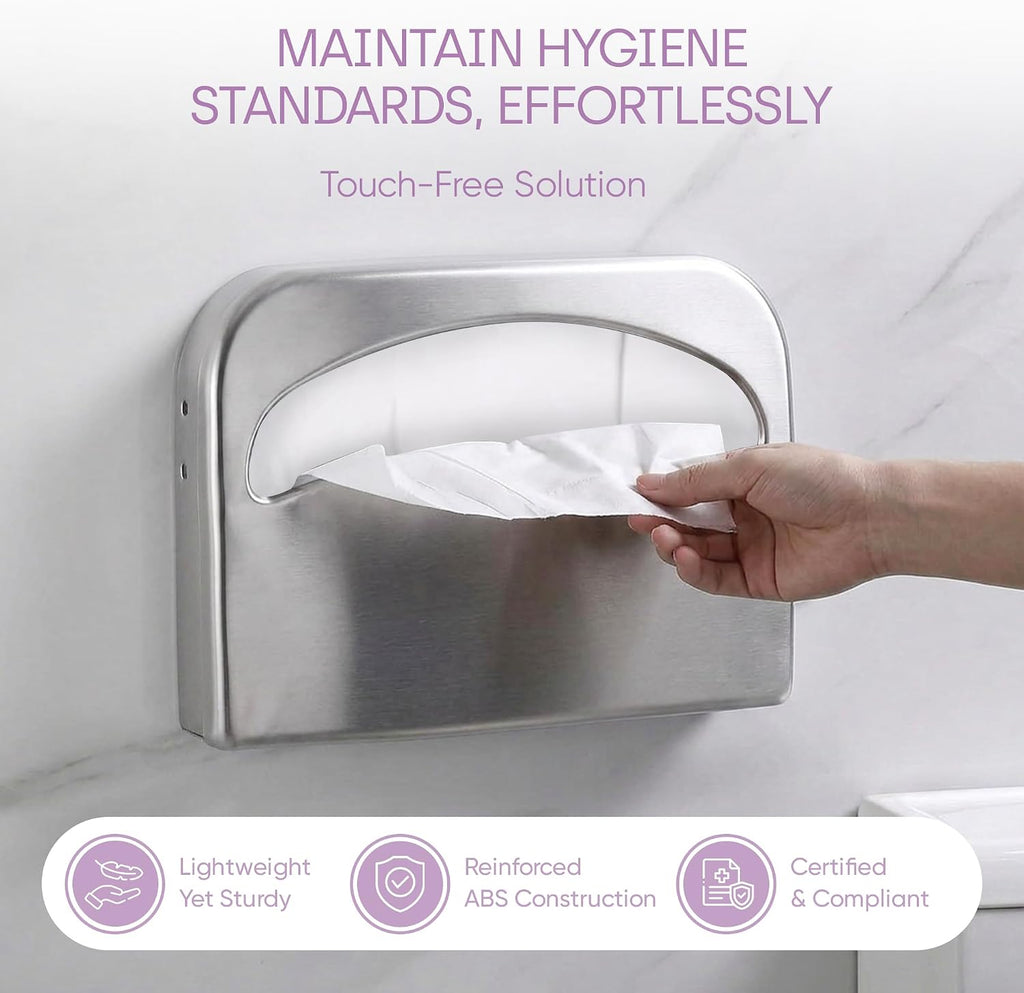 ZENOVA Toilet Seat Covers Disposable Flushable(250x4Packs, 1000Pcs) - Large Size 14.7x16.7" (Half-Fold) Toilet Seat Cover - Paper Liners for Restroom, Bathroom, Kids Potty Training