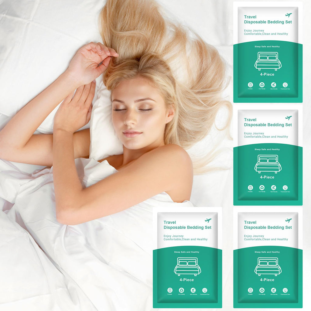 6 Pack Disposable Bed Sheets for Travel Queen Size