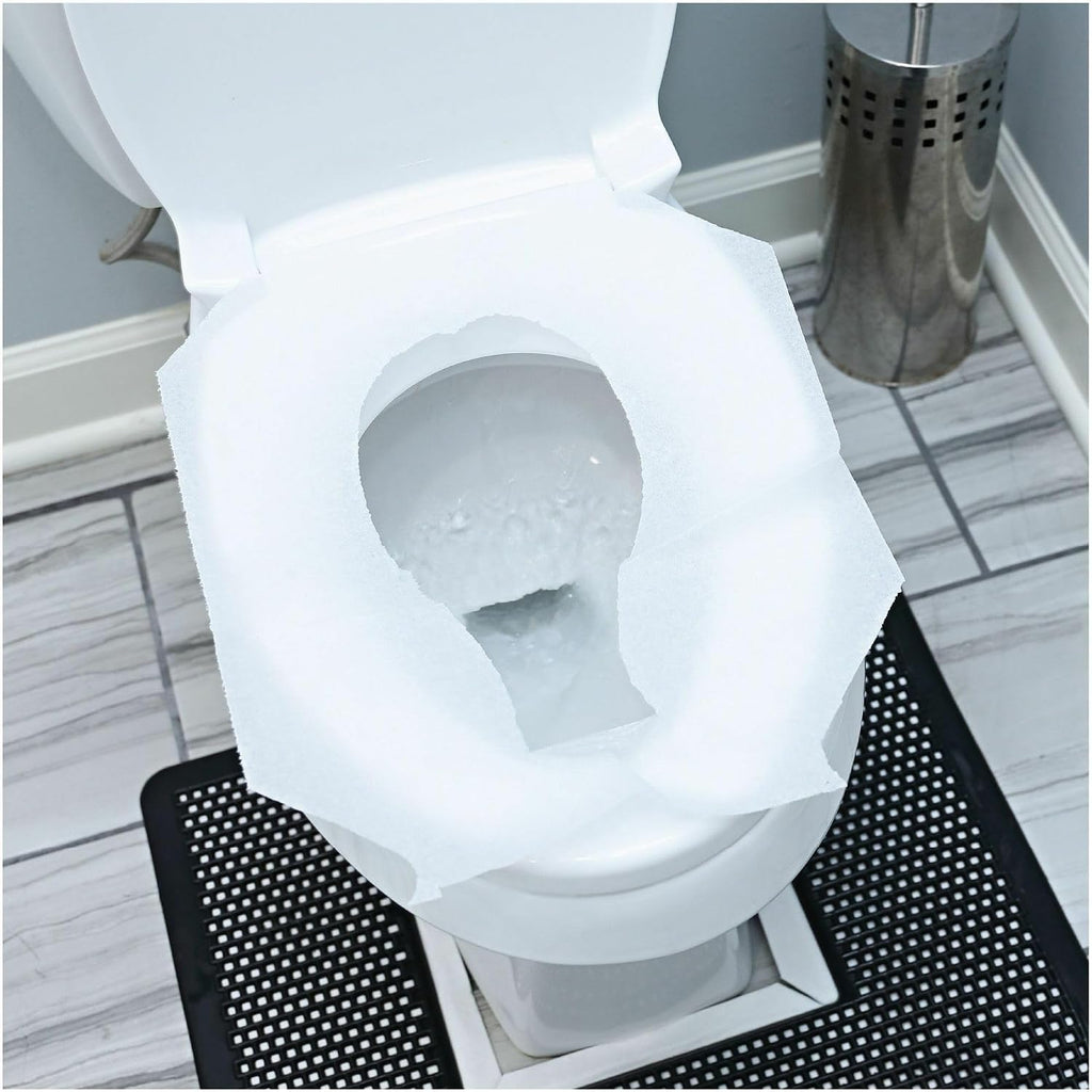 Genuine Joe Toilet Seat Covers, Half-Fold, White, 250/Pack, 4 Count