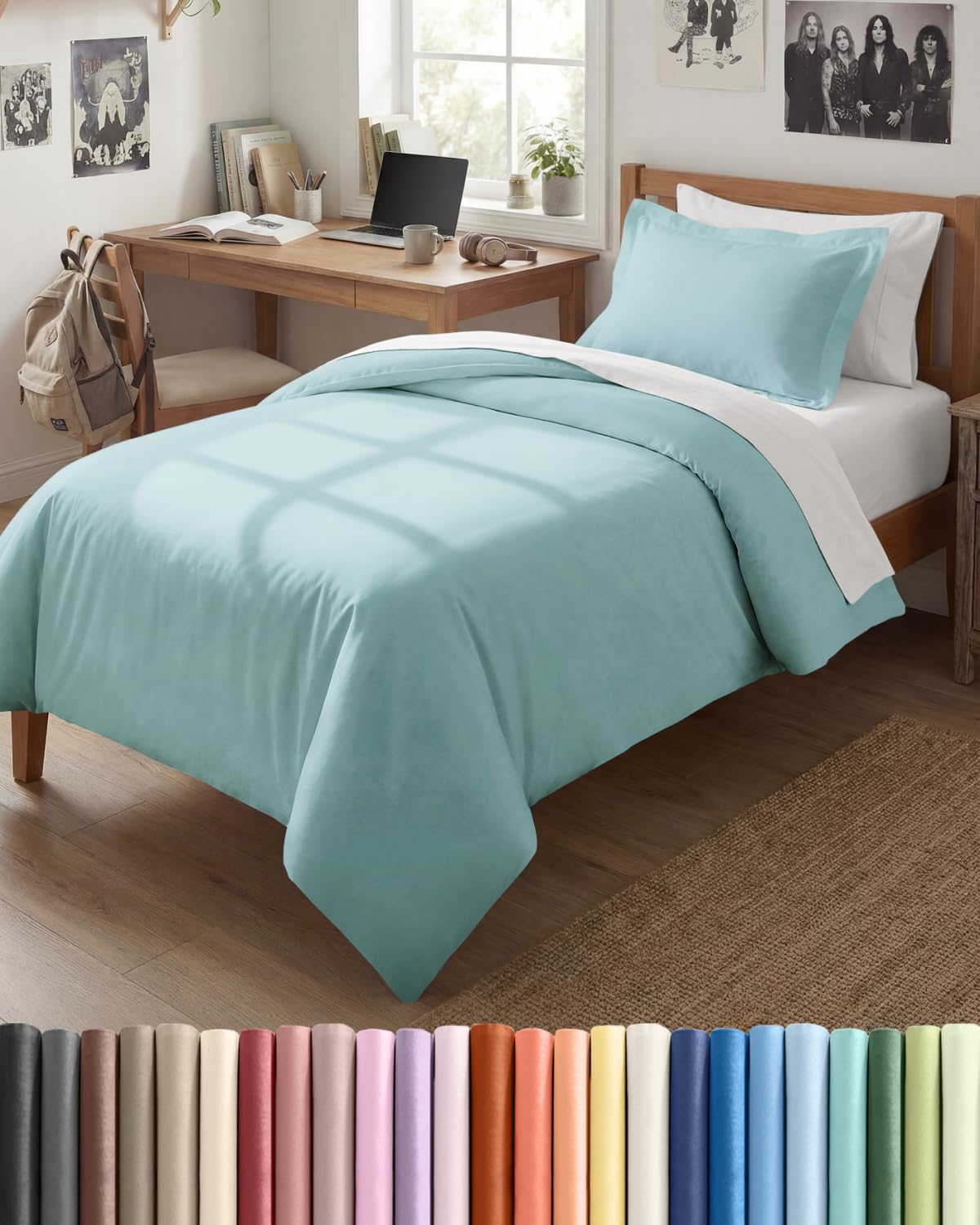 Duvet Cover King Size - Extra Soft 3 Piece with Zipper Closure - White