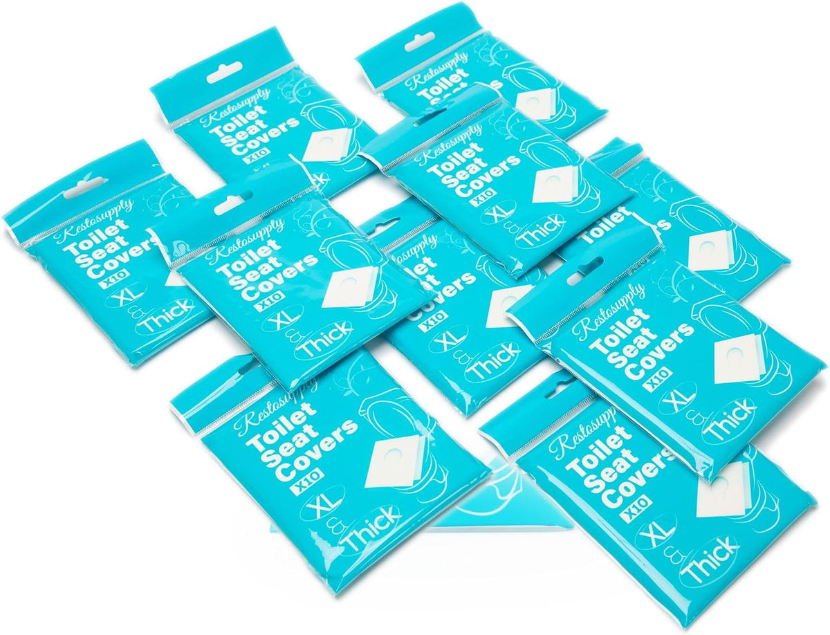 40 Pcs XL Extra Large & Thick Disposable Toilet Seat Covers Outdoor Travel Porta Potty (40)