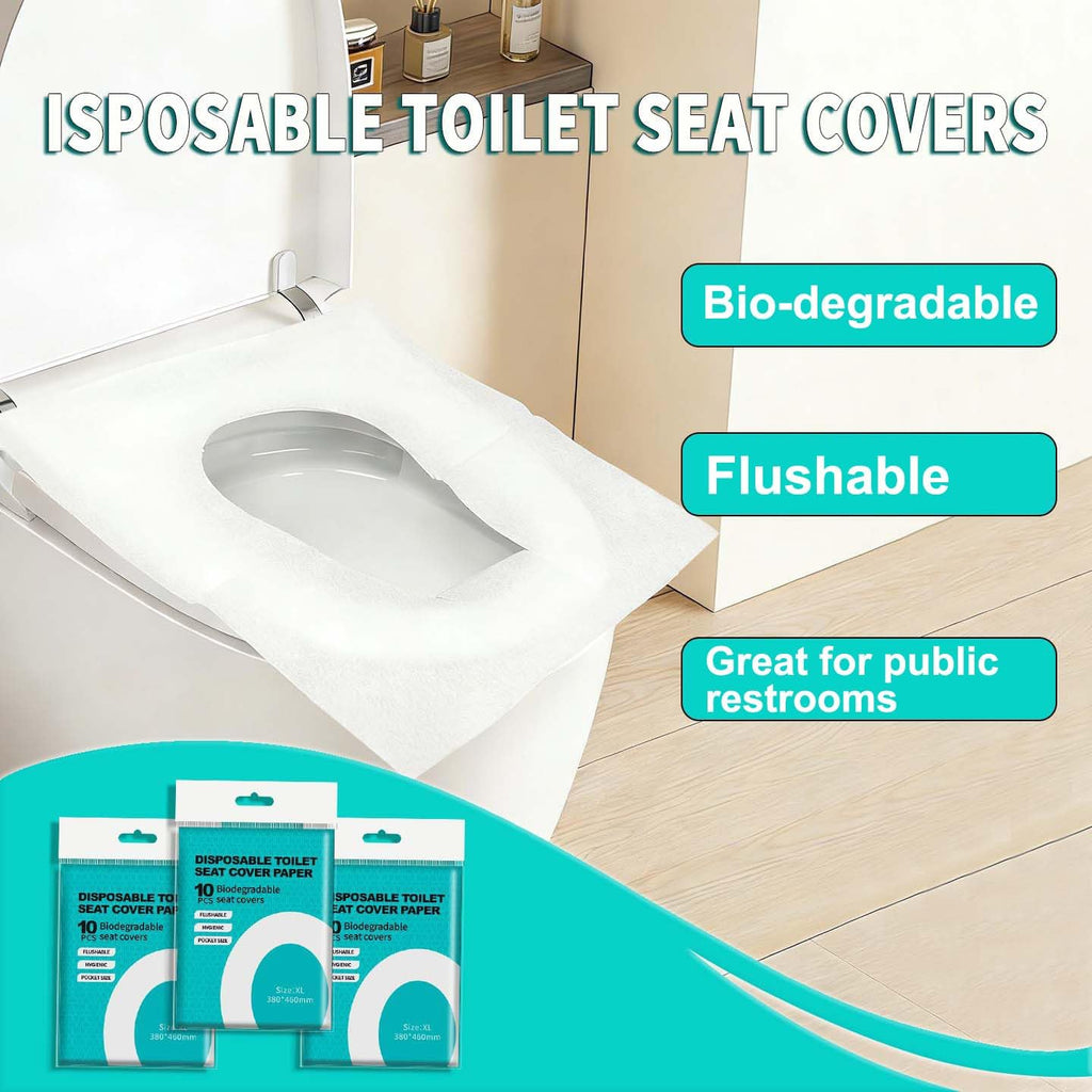 80 Pcs Toilet Seat Covers Disposable,XL Flushable Toilet Seat Cover