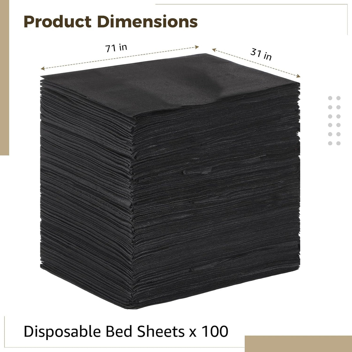 100 PCS Disposable Bed Sheets for Massage Table 31" x 71"