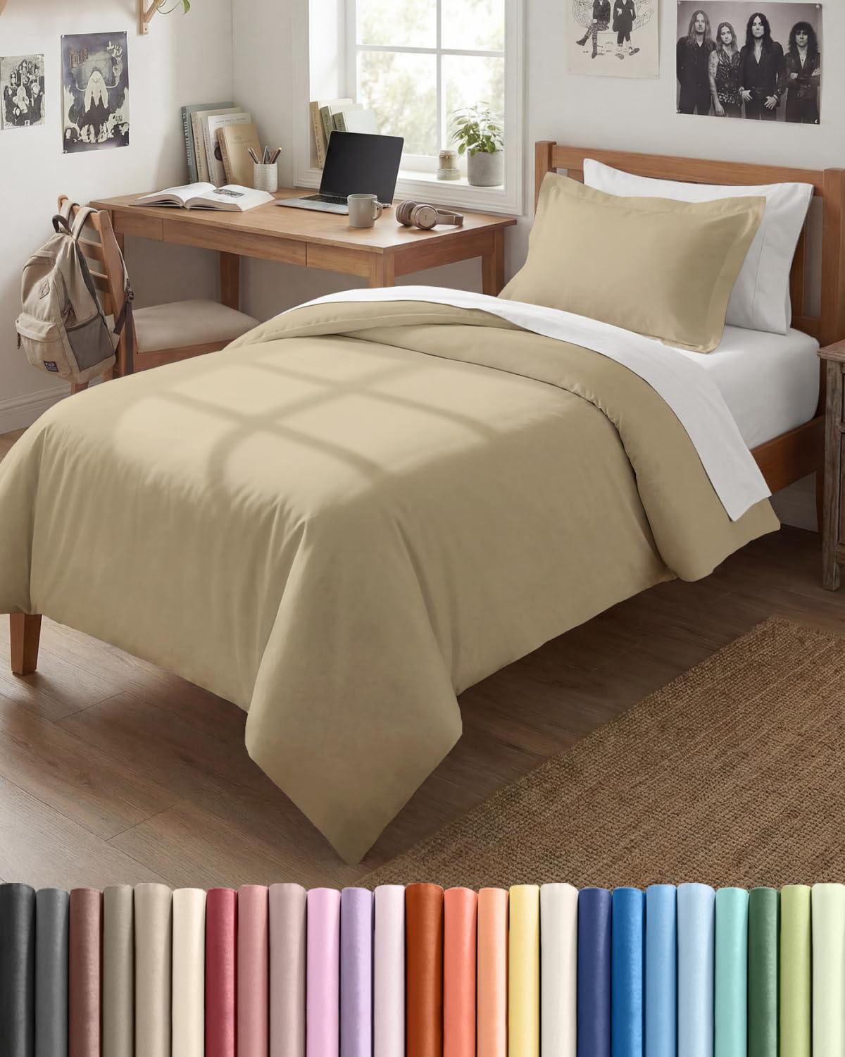 Duvet Cover King Size - Extra Soft 3 Piece with Zipper Closure - White
