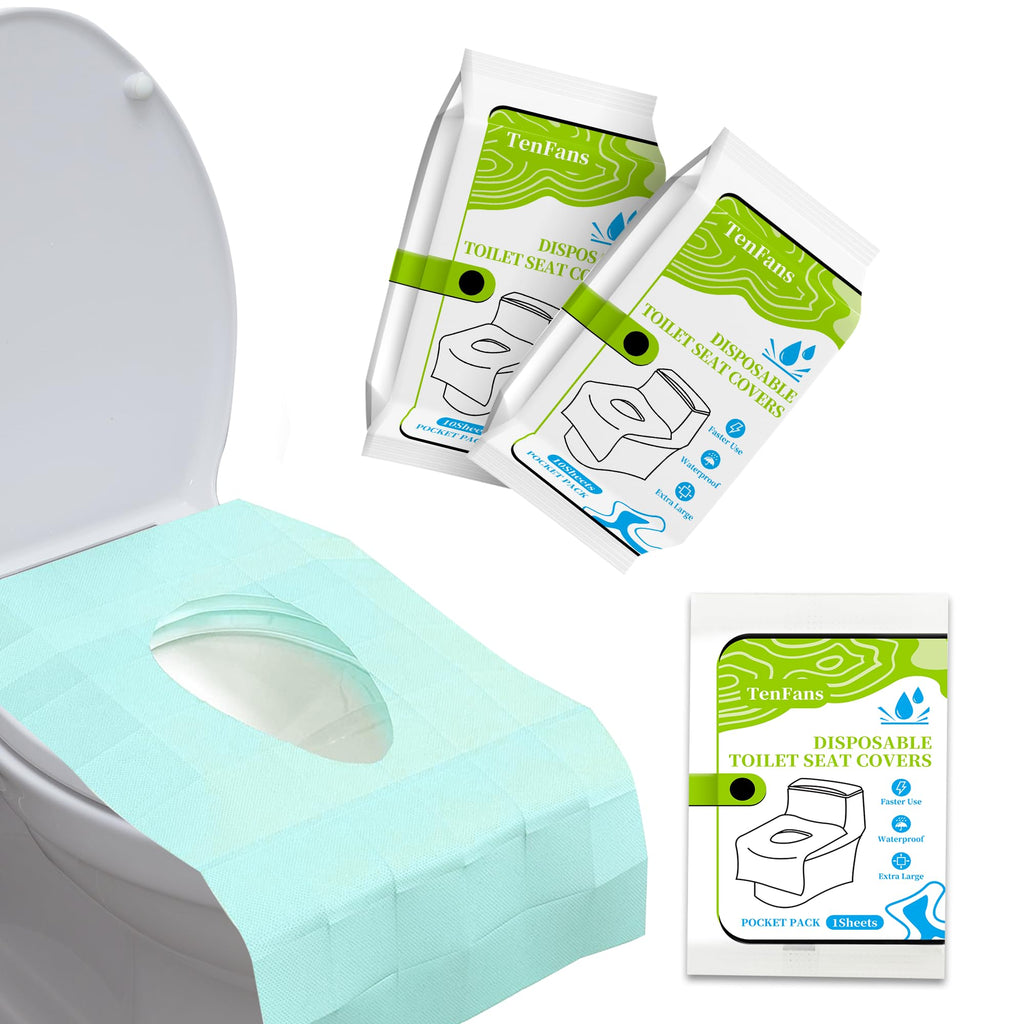 Disposable Toilet Seat Covers - 70-Pack Waterproof XL Travel Pack