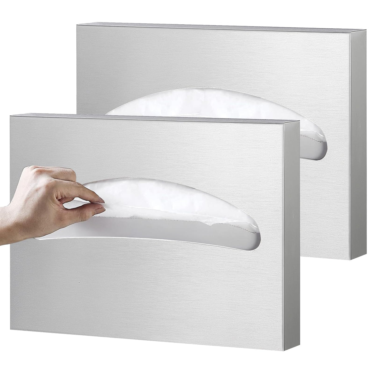 Gorlary Commercial Toilet Seat Cover Dispenser Wall Mount, Self-Adhensive
