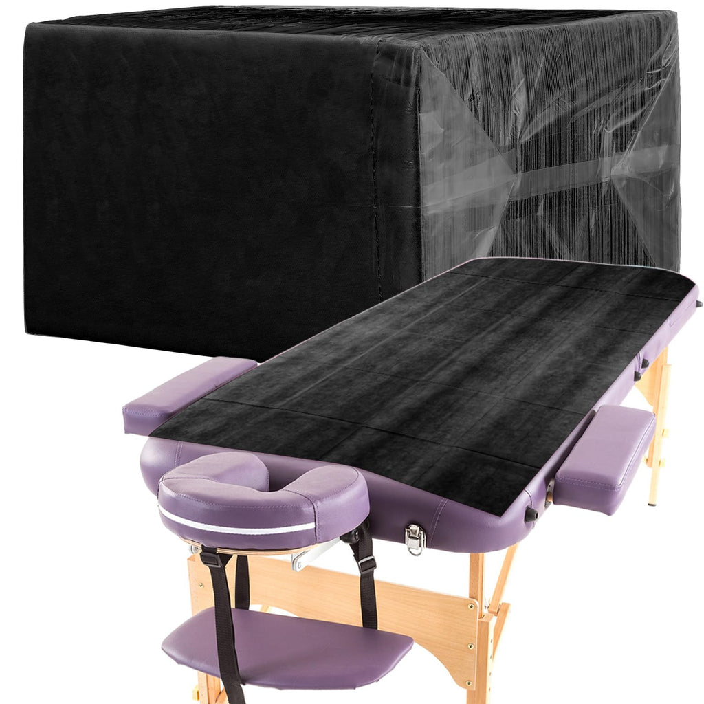 Breling 100 Pcs 31.5 x 71 Inch Disposable Bed Sheets Massage Table, White