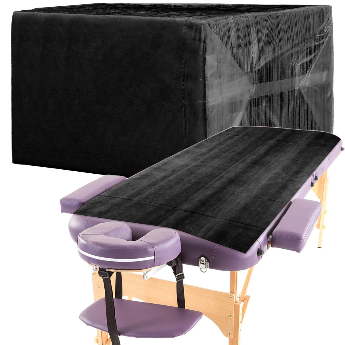 Breling 100 Pcs 31.5 x 71 Inch Disposable Bed Sheets Massage Table, White