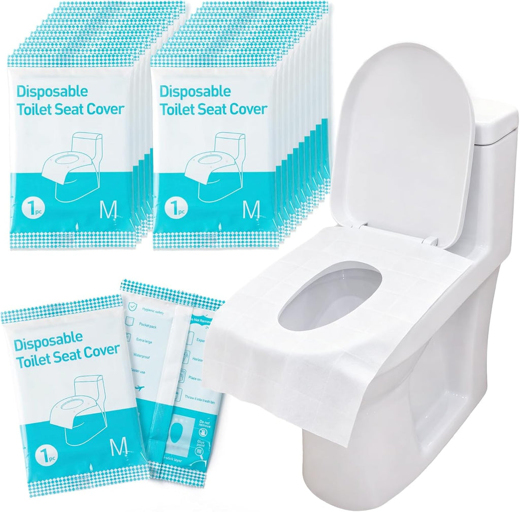 45 Pcs Disposable Toilet Seat Covers, Faster Use, Sticker Free, XL