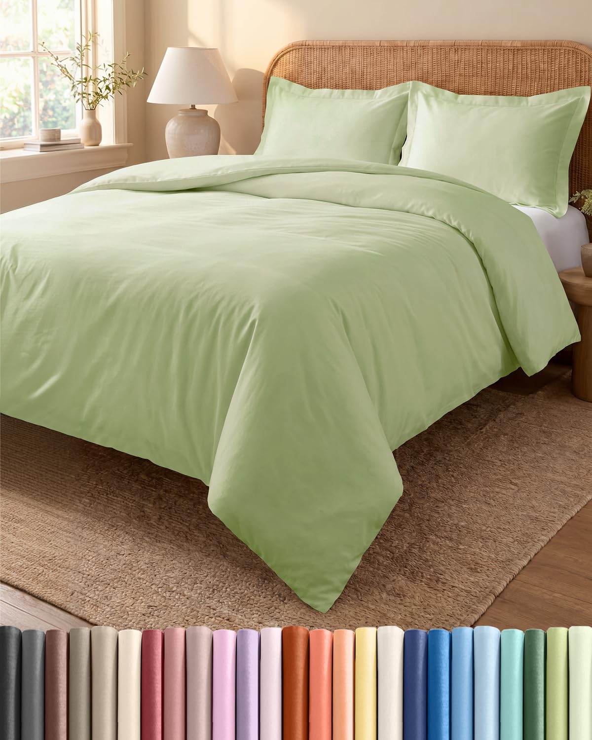 Duvet Cover King Size - Extra Soft 3 Piece with Zipper Closure - White