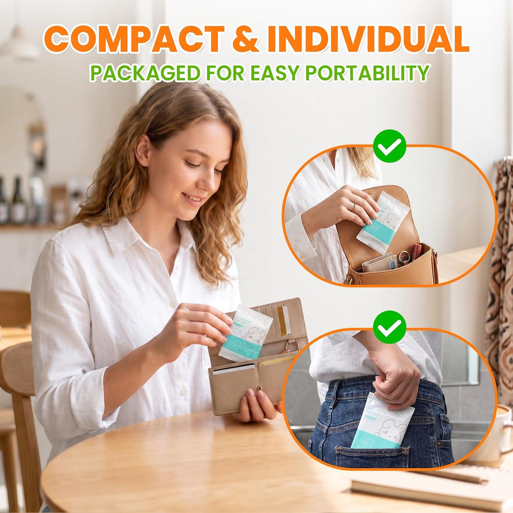 100 Pcs Toilet Seat Covers Disposable, Individually Wrapped for Travel