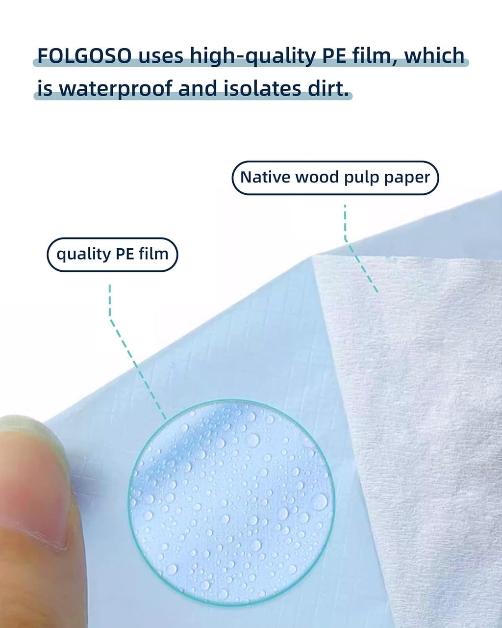 50 Pack Disposable Toilet Seat Covers 16x24 Inch Extra Large Individually Wrapped Toilet Seat Shields Travel Accessories for Adults Kids-Blue