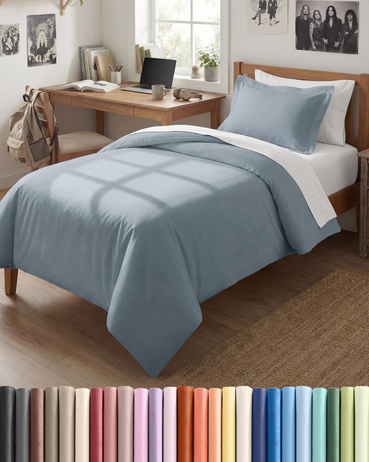 Duvet Cover King Size - Extra Soft 3 Piece with Zipper Closure - White