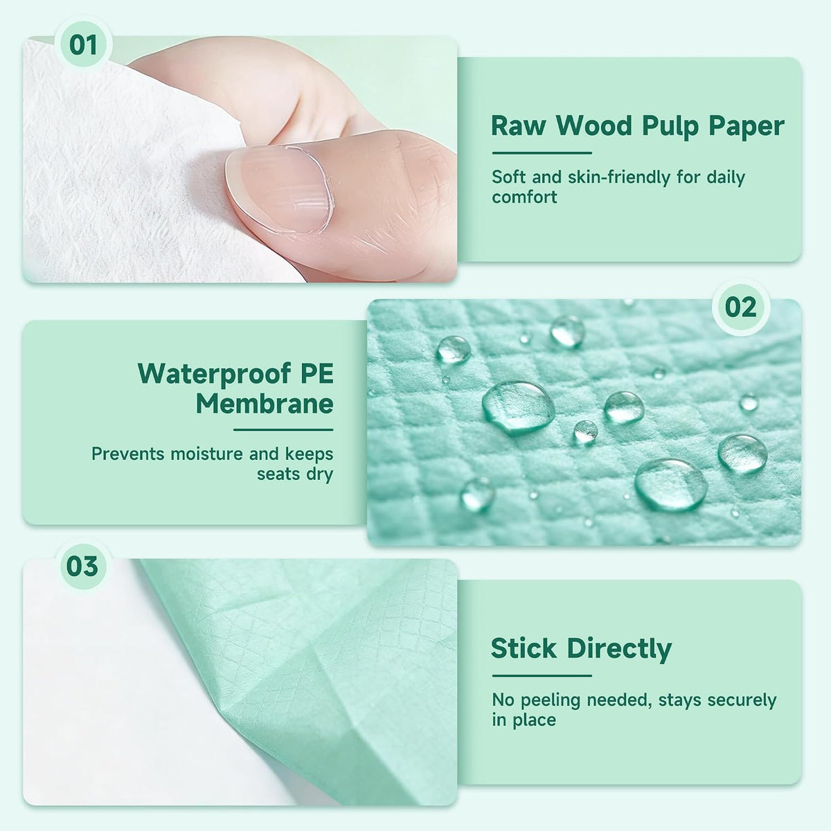 Disposable Toilet Seat Covers, 70 PCS Individually Travel Pack, XL Waterproof & Adhesive Secure Fit for Public Restrooms, Airplane & Office Use