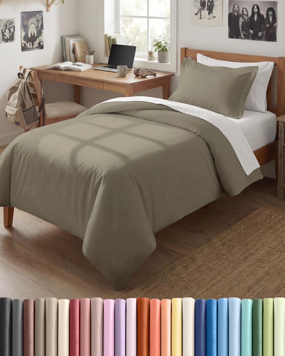 Duvet Cover King Size - Extra Soft 3 Piece with Zipper Closure - White