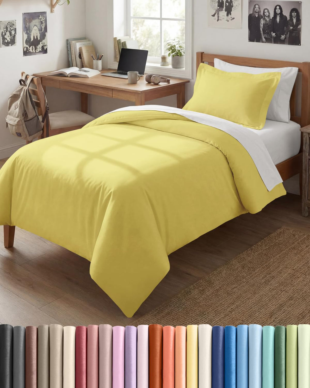 Duvet Cover King Size - Extra Soft 3 Piece with Zipper Closure - White