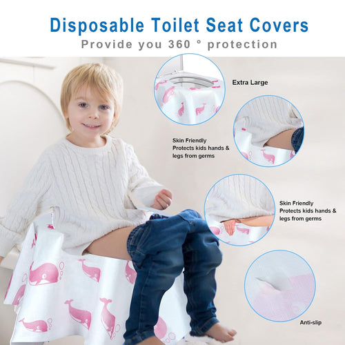 21 Pack Toilet Seat Covers Disposable, Extra Large Potty Training Liners