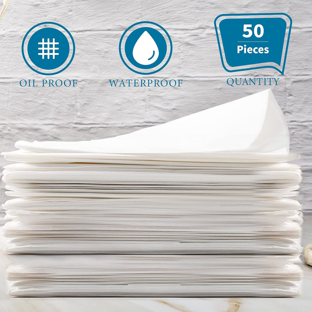 Tatuo 50 Pieces 31 x 70 Inches Disposable Bed Sheets Waterproof,White
