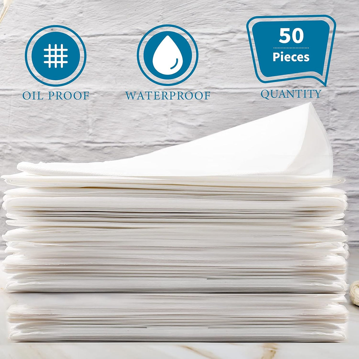Tatuo 50 Pieces 31 x 70 Inches Disposable Bed Sheets Waterproof,White