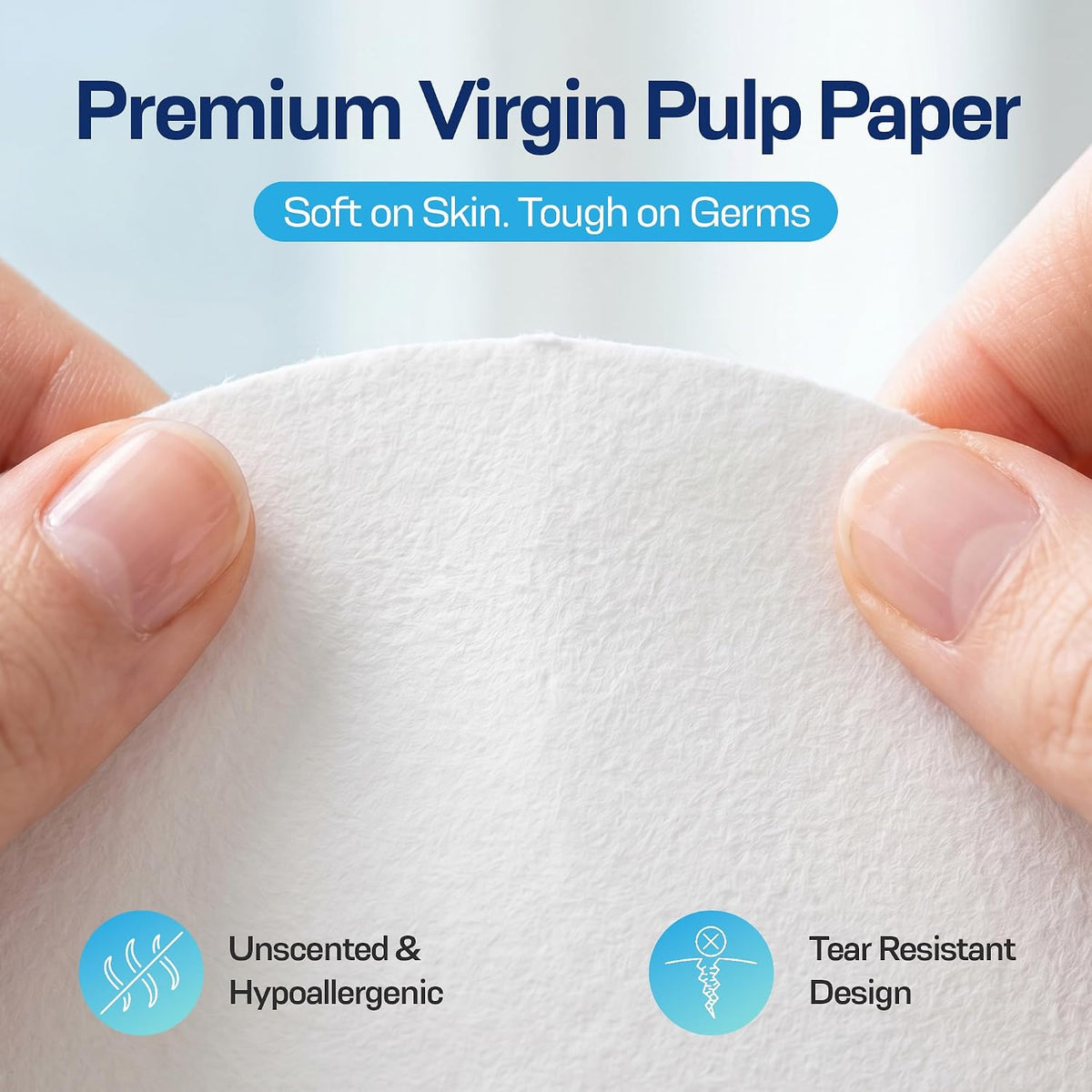 Rockland Guard Disposable Toilet Seat Covers - Flushable Paper Travel Pack - 50 Count (5 Resealable 10-Packs) - Portable Potty Training & Bathroom Hygiene Essentials for Adults & Kids