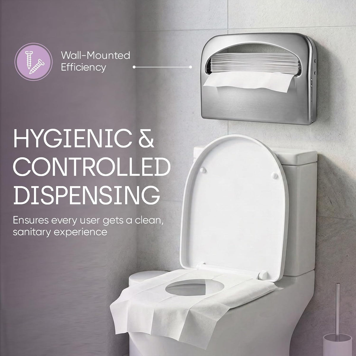 ZENOVA Toilet Seat Covers Disposable Flushable(250x4Packs, 1000Pcs) - Large Size 14.7x16.7" (Half-Fold) Toilet Seat Cover - Paper Liners for Restroom, Bathroom, Kids Potty Training