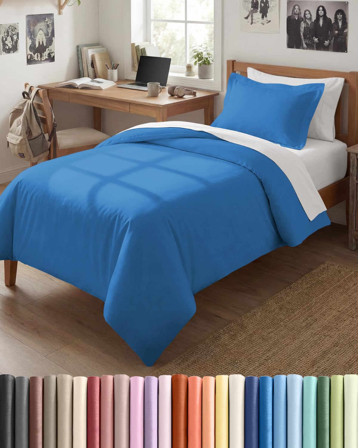 Duvet Cover King Size - Extra Soft 3 Piece with Zipper Closure - White