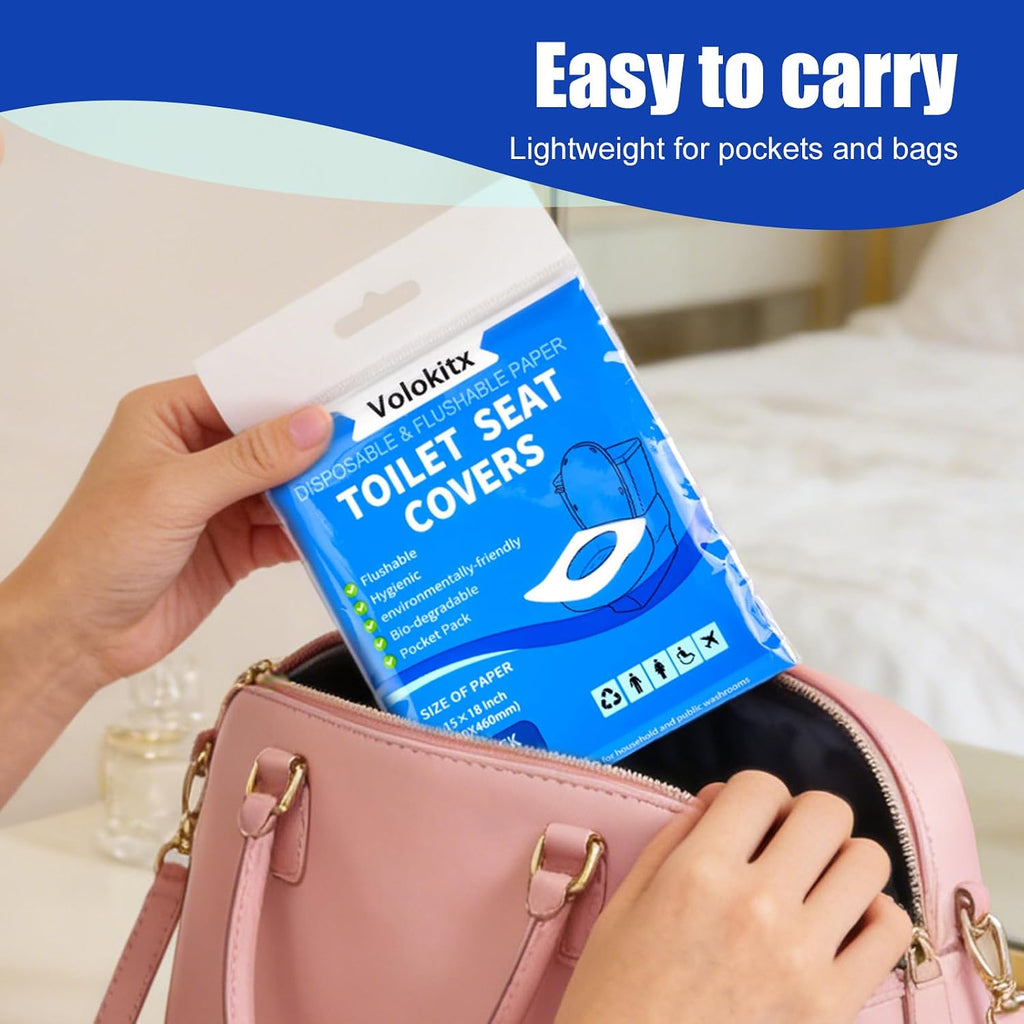 120 Pcs XL Toilet Seat Covers Disposable Flushable