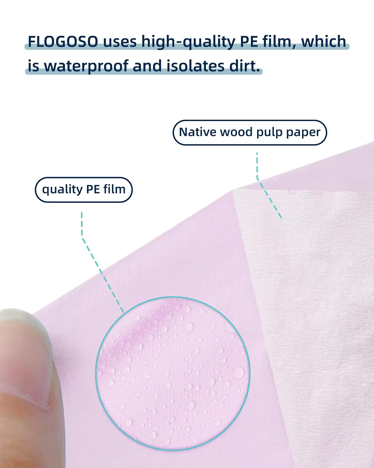 FOGOSO 50 Pack Disposable Toilet Seat Covers 16x24 Inch Extra Large Individually Wrapped Toilet Seat Shields Travel Accessories for Adults Kids-Pink