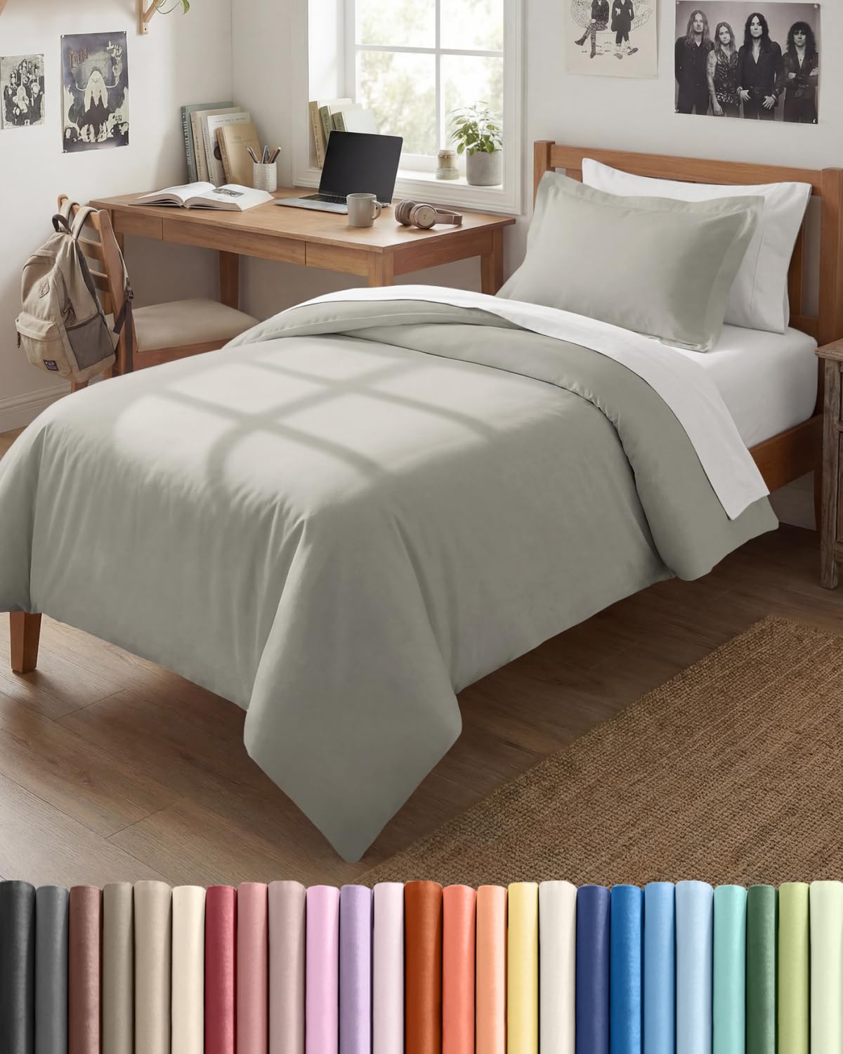 Duvet Cover King Size - Extra Soft 3 Piece with Zipper Closure - White