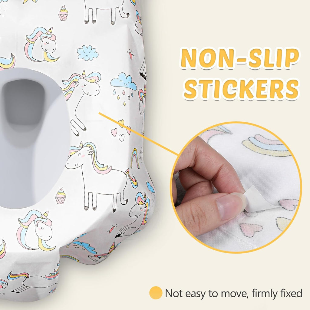 Mimorou 40 Pack Disposable Toilet Seat Covers Extra Large, Unicorn Style