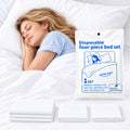 Disposable Bed Sheets for Travel Queen Size, 2 Pack Disposable Bedding Set