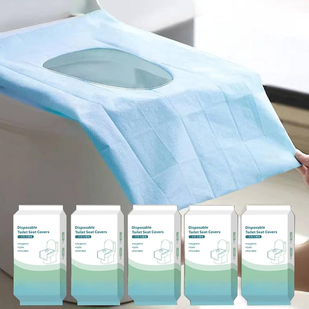 Rgqphantom 50 Pack Toilet Seat Covers Disposable 16x24 Inch XL (50, Blue)