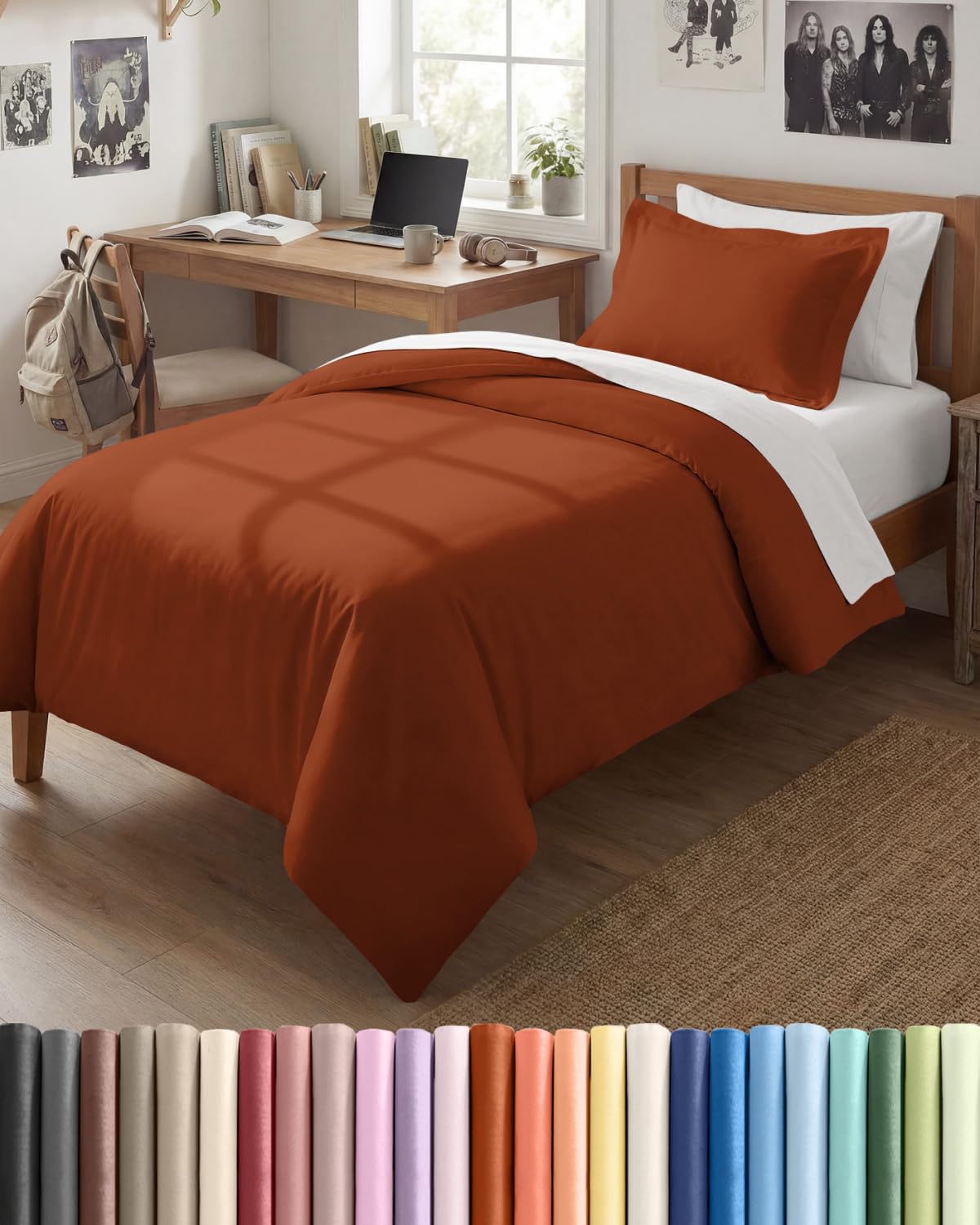 Duvet Cover King Size - Extra Soft 3 Piece with Zipper Closure - White