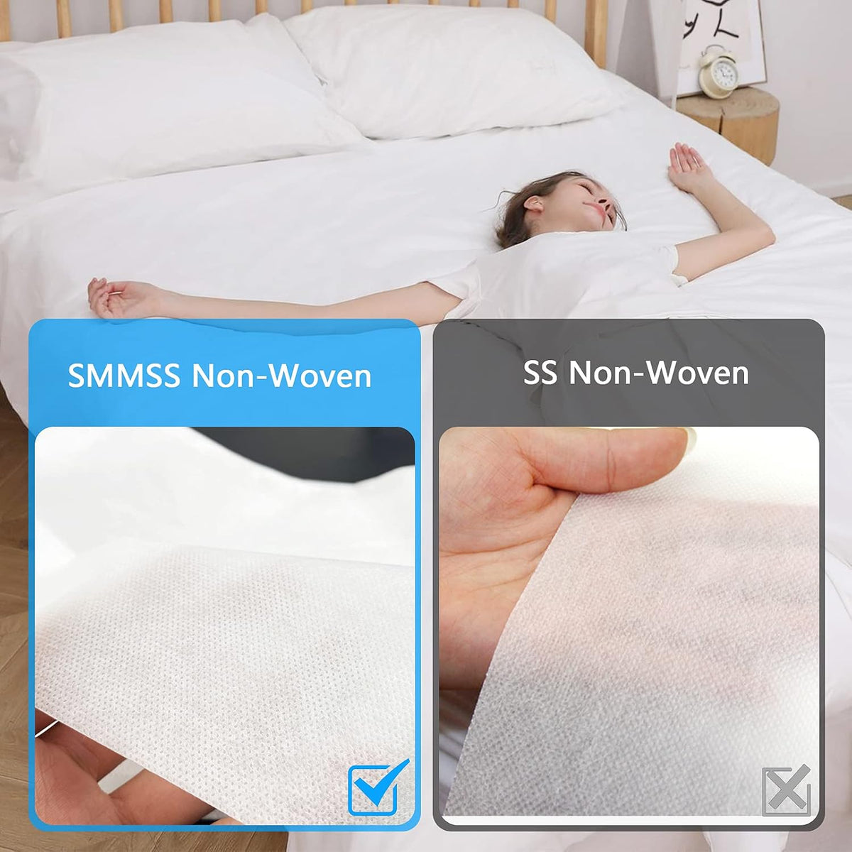 4 Pack Disposable Bed Sheet King Size Disposable Fitted Sheet