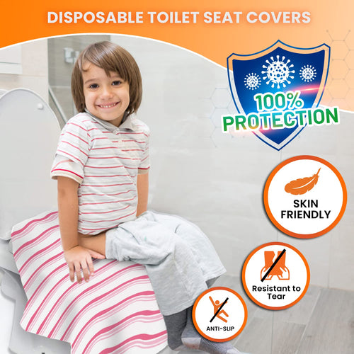 20 Pack Disposable Toilet Seat Covers, Extra Large Travel Potty Covers