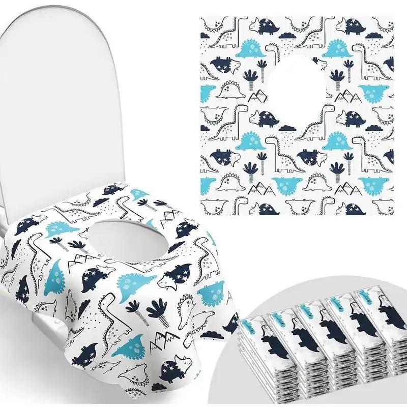 30 Pack Disposable Toilet Seat Covers - Individually Wrapped Bathroom Accessory, Large Waterproof Toilet Lid Cover for Camping Travel Public Restrooms Airplane Trips