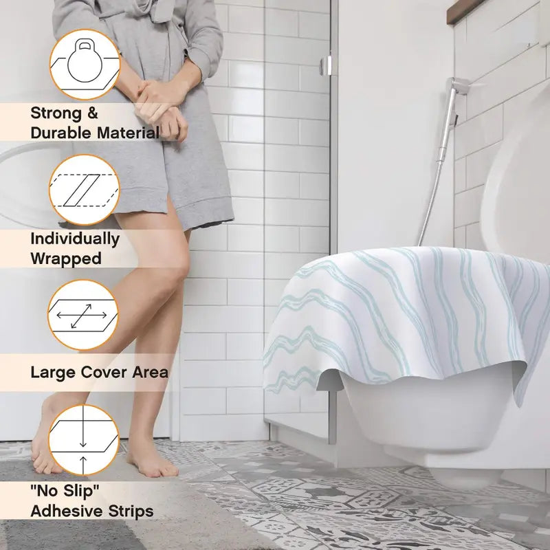 Disposable Toilet Seat Covers 20 Pack, Waterproof Non-Flushable Liners