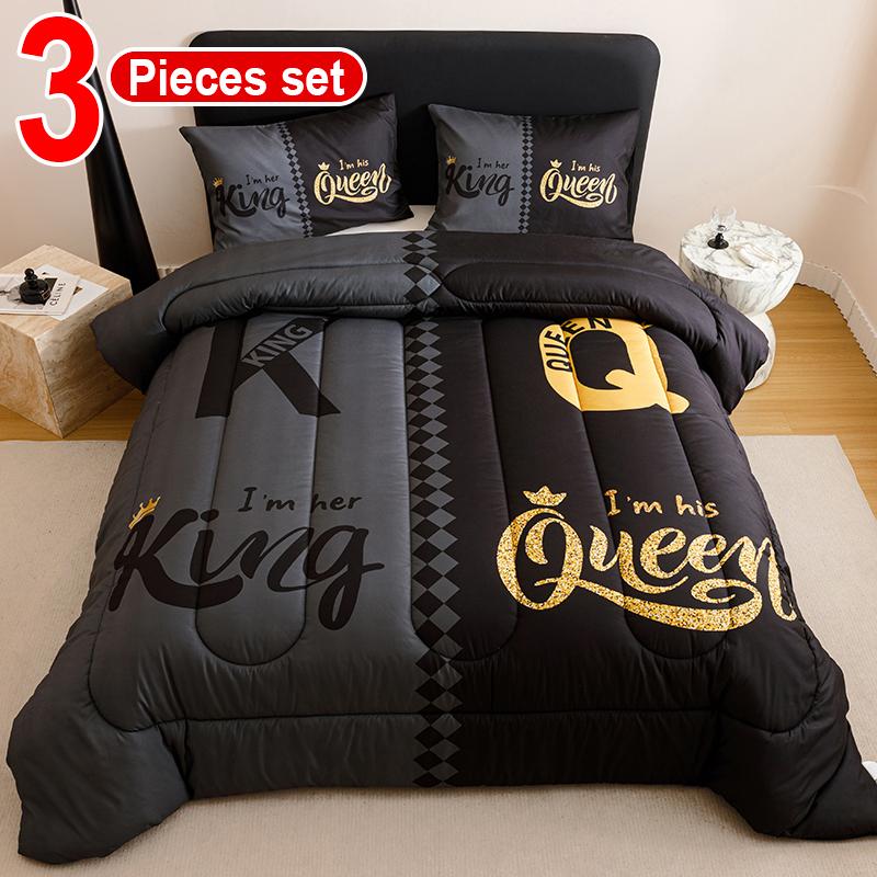 [Weekly Deals] Polyester Comforter Set - 4-Season Technology, 3/6/7-Piece Multi-Size Bedsheet Sets, Digital Printing, All-Year-Round Use, Avant-Garde Cyber Atmosphere Bedroom Decor, Summer Compatible, Vacuum-Sealed Pack, Sohochic