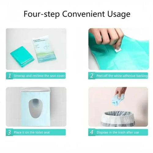 10/20/30Pack Disposable Toilet Seat Covers, Waterproof 16x24in Non-Slip Individually Wrapped Toilet Lid Cover Hygiene Essentials for Bathroom Use