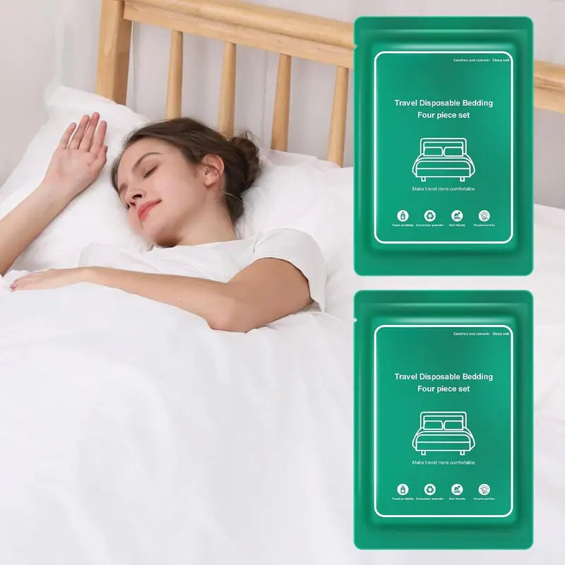 4 count Disposable Bed Sheet for Travel Disposable Sheets for Hotel