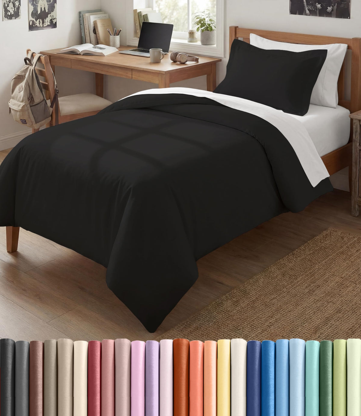 Duvet Cover King Size - Extra Soft 3 Piece with Zipper Closure - White