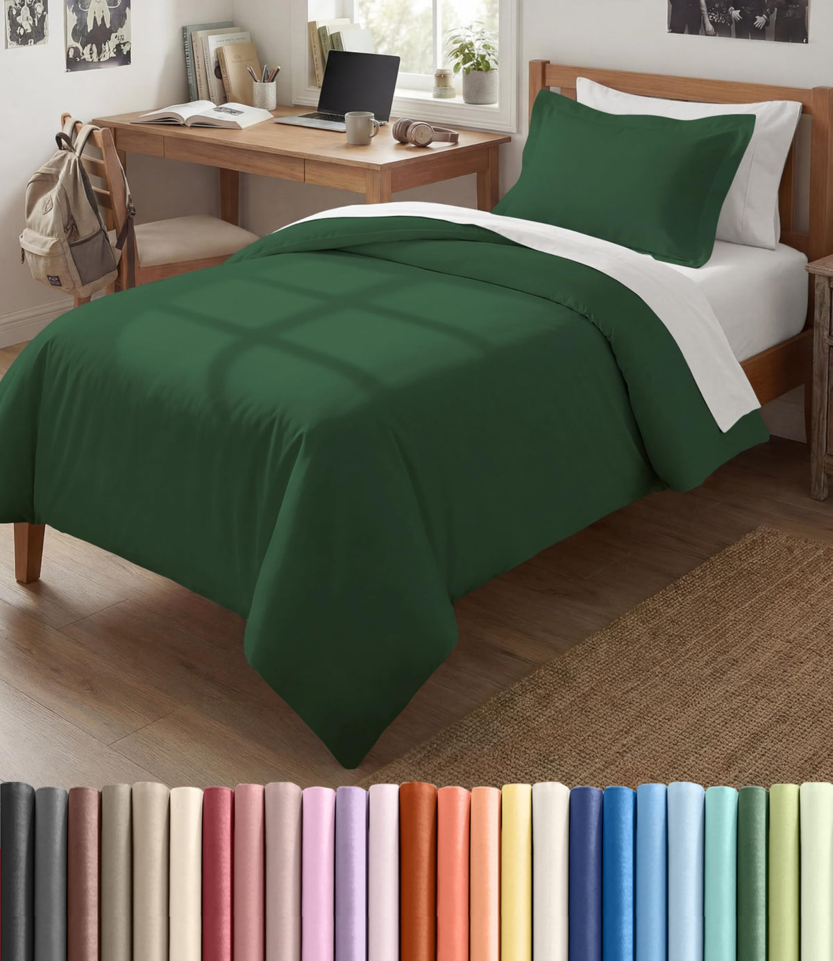 Duvet Cover King Size - Extra Soft 3 Piece with Zipper Closure - White