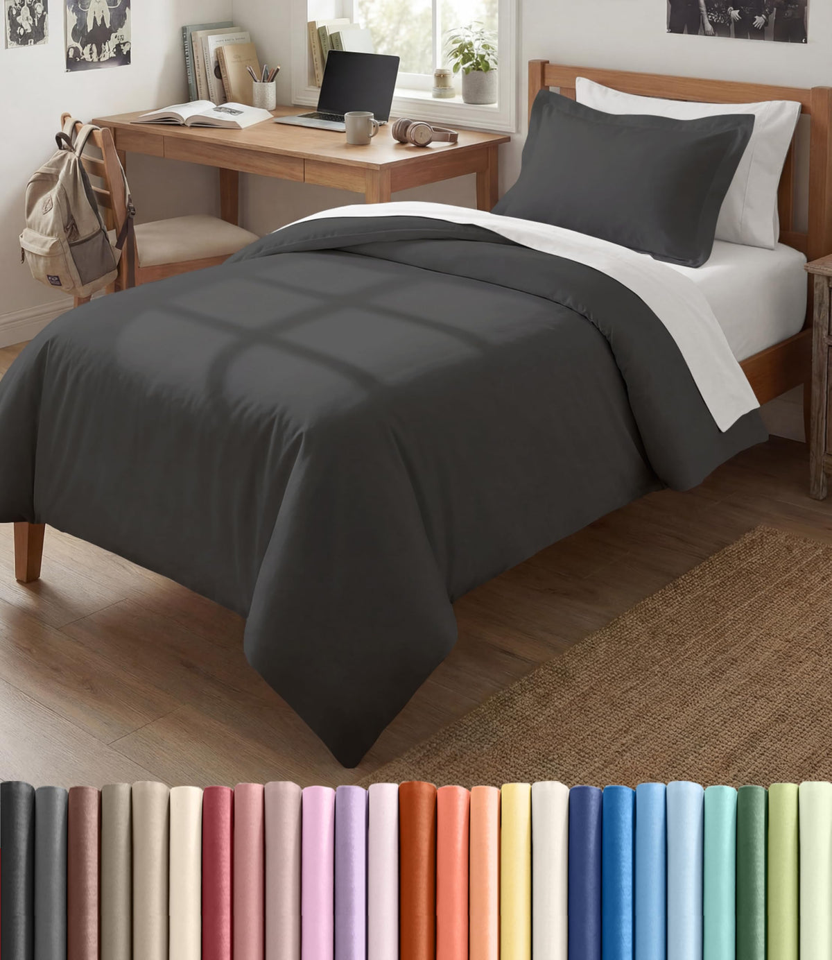 Duvet Cover King Size - Extra Soft 3 Piece with Zipper Closure - White
