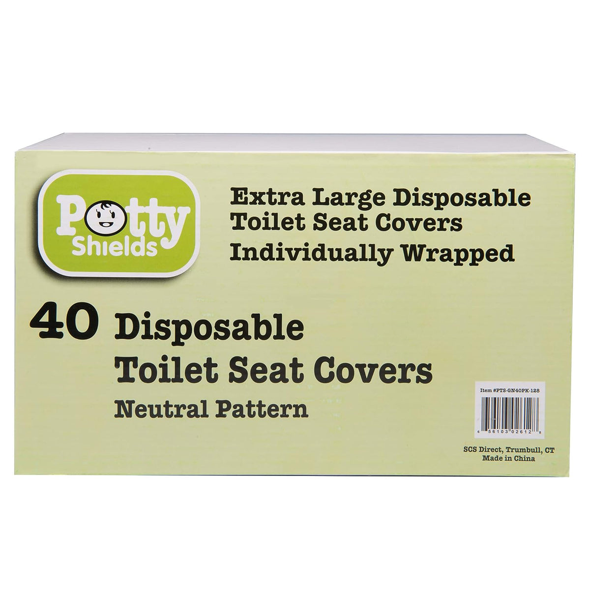 Potty Shields Disposable Toilet Seat Covers, XL Waterproof Sheets, 40 Pack