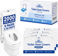 MP MOZZPAK Toilet Seat Covers Disposable Flushable – 2000 Sheets (8 Packs of 250) | Flushable Half-Fold Paper Liners | Hygienic Protection for Public Restrooms, Travel, Hotels, Kids Potty Training