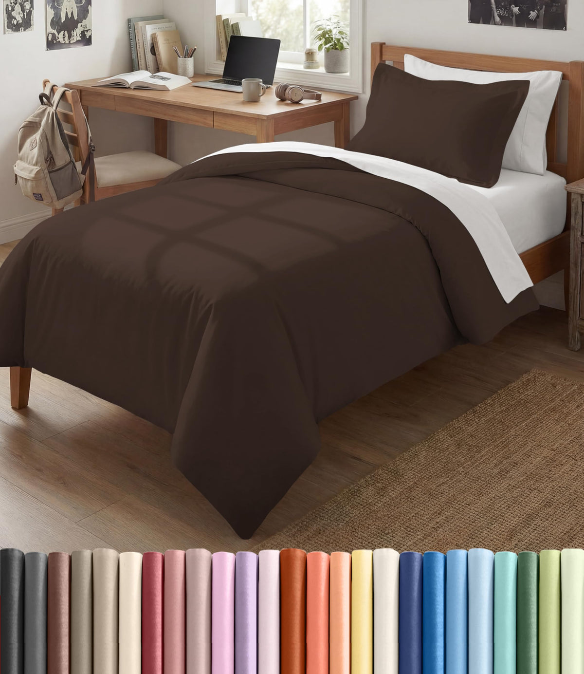 Duvet Cover King Size - Extra Soft 3 Piece with Zipper Closure - White